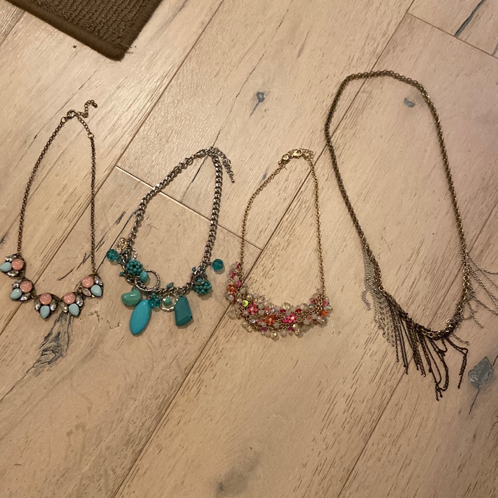 Set of four statement necklaces- Bauble Bar- The Loft